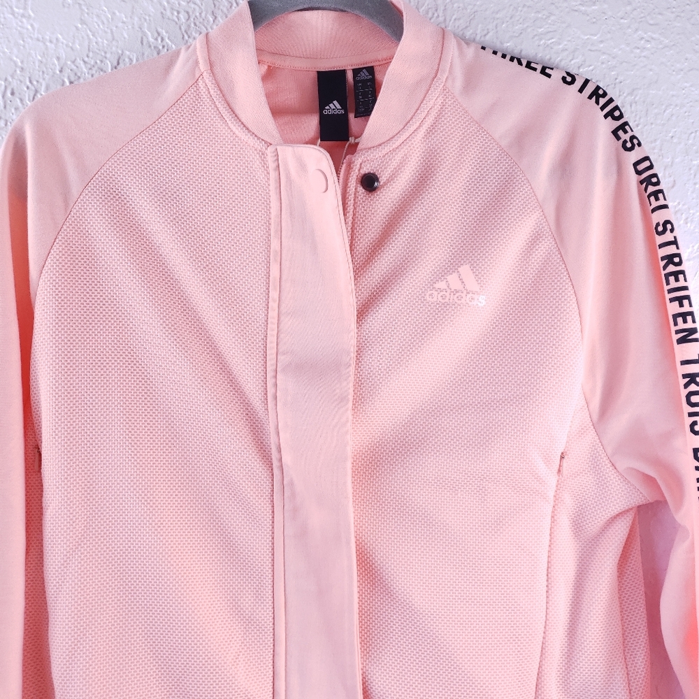 ADIDAS Bomber Jacket | Three Stripes Hazel Coral S - Picture 4 of 12